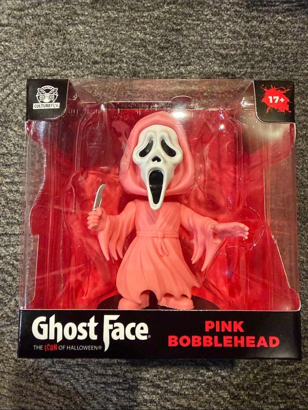 Scream Ghost Face Bobbleheads By Culturefly Black & Pink Variant